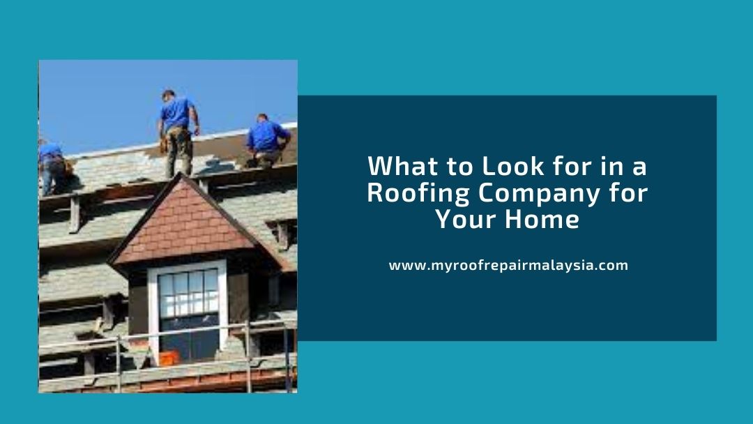 What to Look for in a Roofing Company for Your Home
